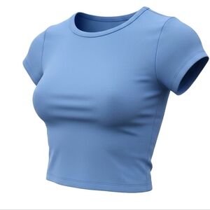 Zara Sky Blue Women's Crop Top